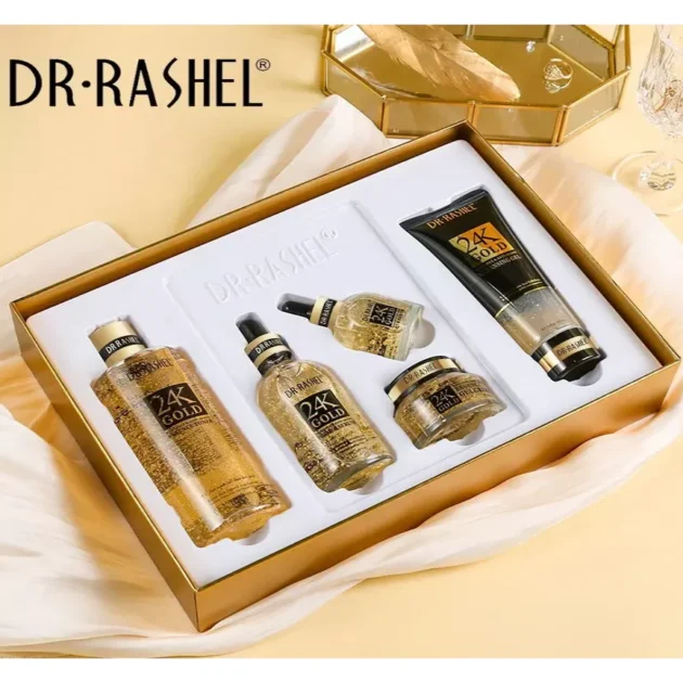 DR rashel 24k gold radiance anti aging skin care 5 piece set (DRL-1555)