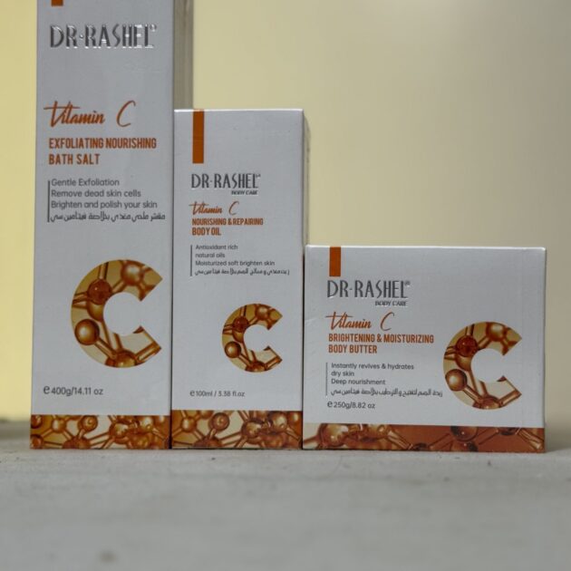 DR. RASHEL: روتين فيتامين C الثلاثي لتفتيح وتغذية الجسم DRL-1689-1690-1725